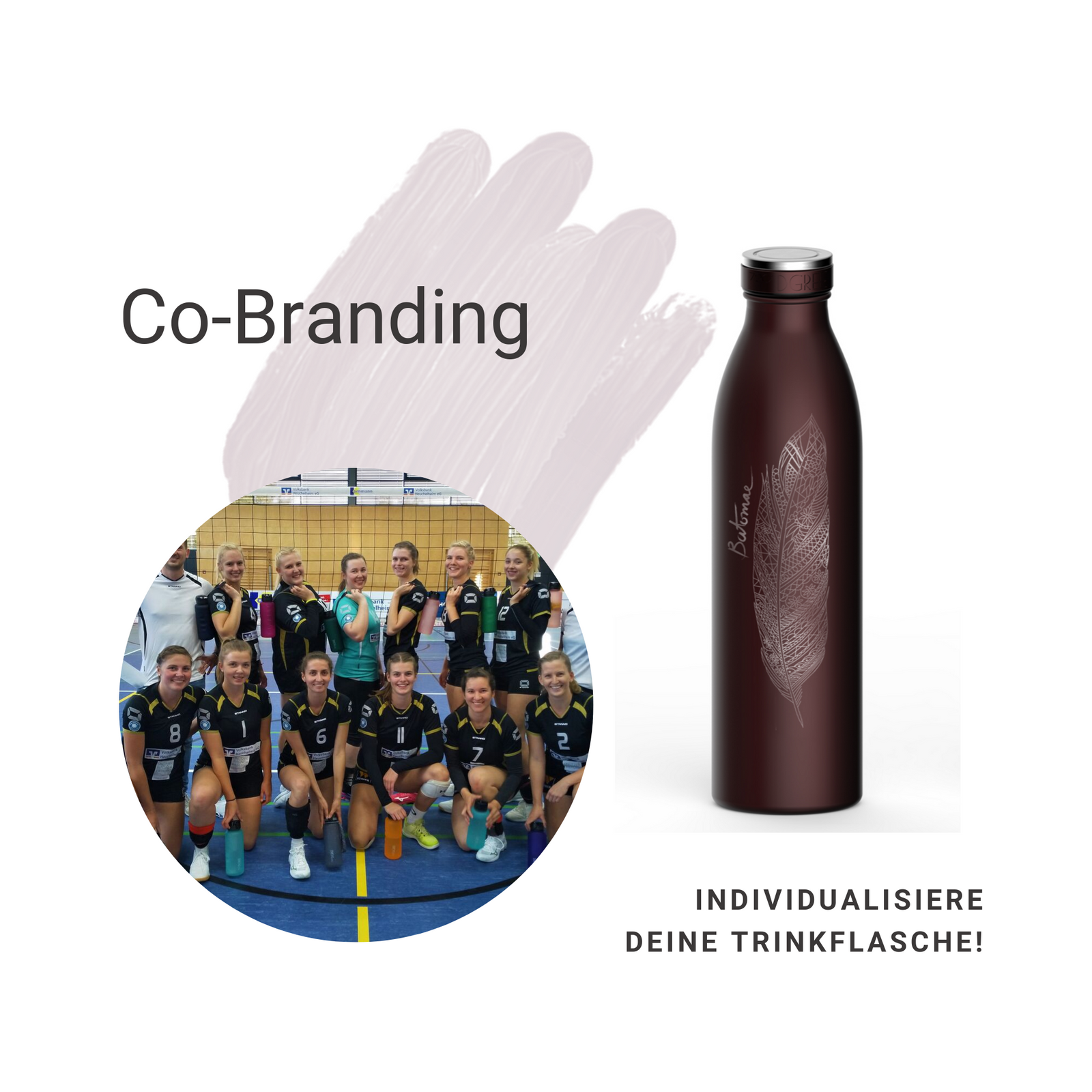 Mit unserem Co-Branding werden eure Trinkflaschen zu echten Unikaten!